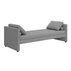 Sofá cama moderno tapizado con almohadas, cama individual pequeña, no necesita colchón, tela de lino