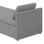 Sofá cama moderno tapizado con almohadas, cama individual pequeña, no necesita colchón, tela de lino