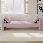 Sofá cama moderno tapizado con almohadas, cama individual pequeña, no necesita colchón, tela de lino