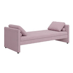 Sofá cama moderno tapizado con almohadas, cama individual pequeña, no necesita colchón, tela de lino